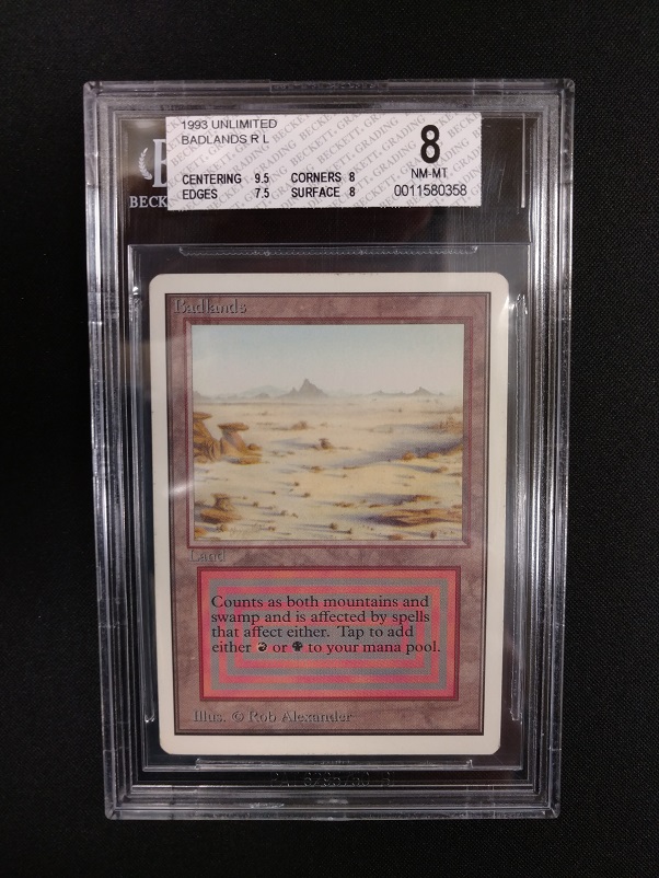 Badlands BGS 8 NM-MT Unlimited MTG Magic Graded Card
